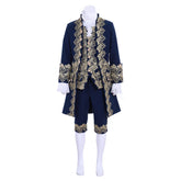18th Century Rococo Men’s Blue Court Suit - Colonial Victorian Aristocratic Costume | Halloweez Medieval Series - Halloweez